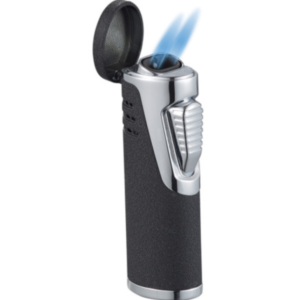 CRADLE BLACK CRACKLE DUAL TORCH LIGHTER VISOL