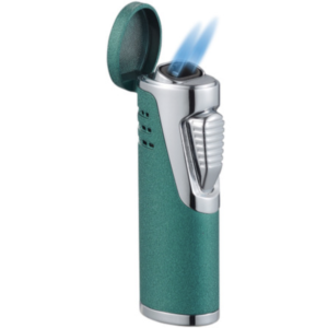 CRADLE GREEN CRACKLE DUAL TORCH LIGHTER VISOL
