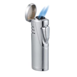 CRADLE SILVER DUAL TORCH LIGHTER VISOL