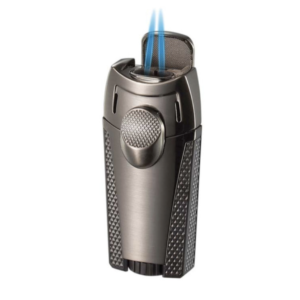 MERU GUNMETAL DUAL TORCH LIGHTER VISOL