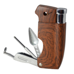 POSEIDON WOODGRAIN PIPE LIGHTER VISOL